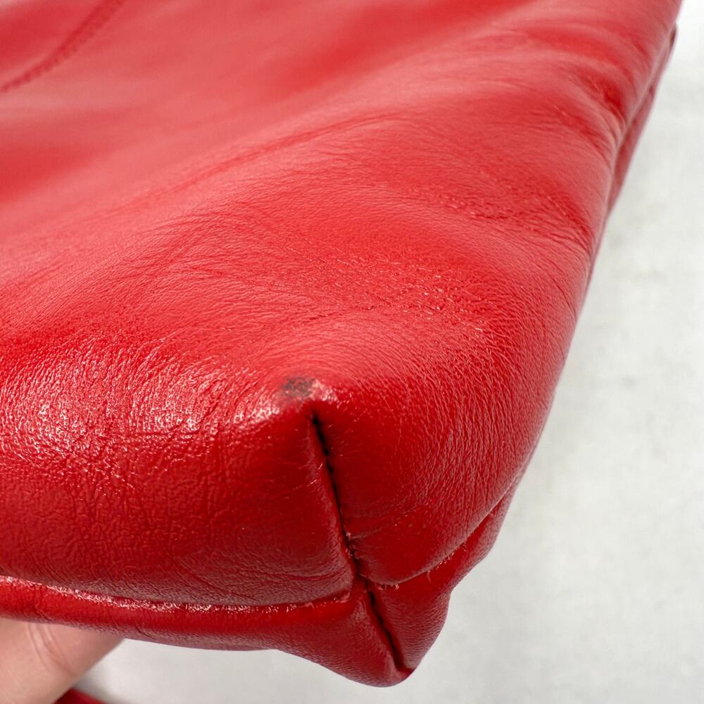 Vintage Red Leather Crossbody Bag - Picture 10 of 10